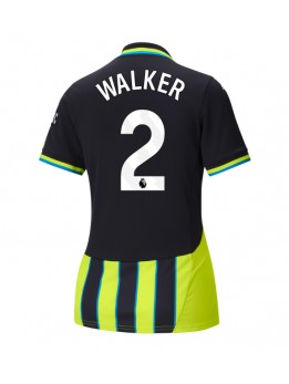 Manchester City Kyle Walker #2 Replika Borta Kläder Dam 2024-25 Kortärmad